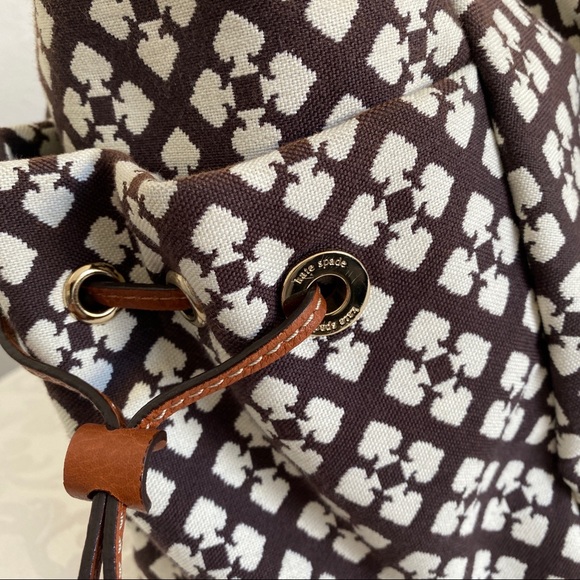 Kate spade heart print multi purpose canvas and leather tote - Picture 5 of 11